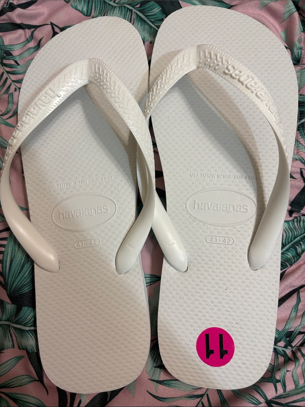 Havaianas Women's White Rubber Flip Flops